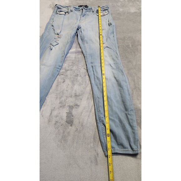 Hollister Men's Size 34X32 Blue Distressed Super Skinny Jeans - Picture 9 of 9